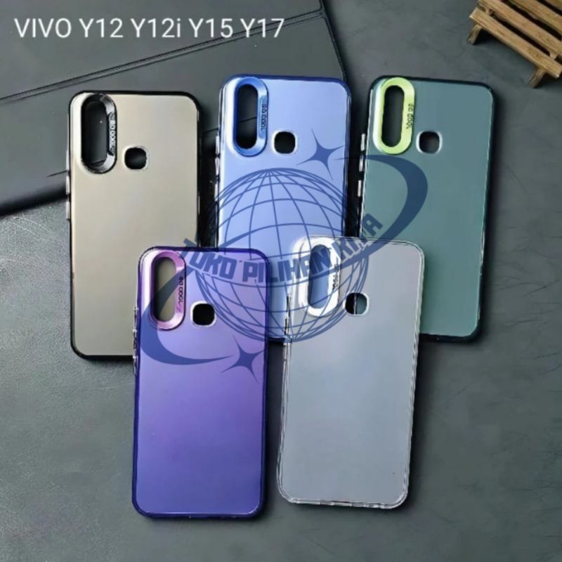 case Vivo y12/Y15/y17 new model softcase metalic imd hologram