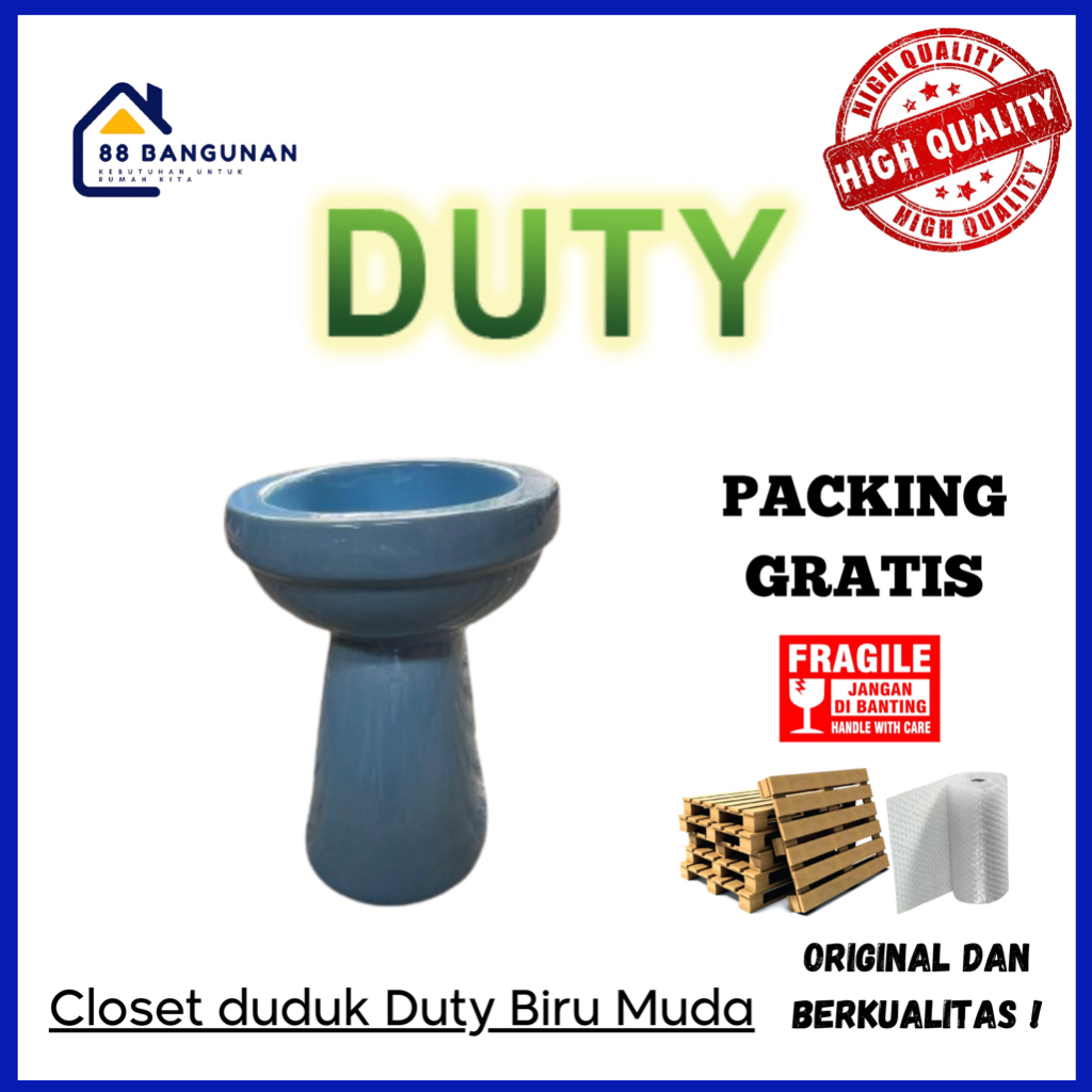 KHUSUS T Kloset Duduk Keramik DUTY / Closet duduk Siram