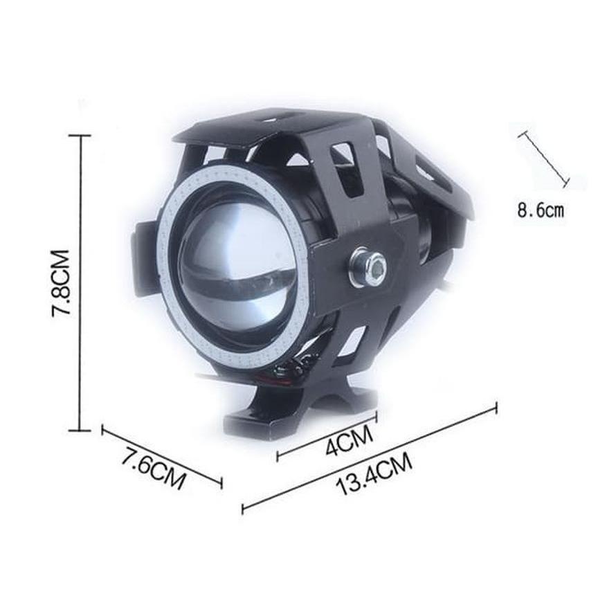 Lampu Tembak Sorot LED Cree U7 Projector Projie Motor RING BIRU Tembak Sorot