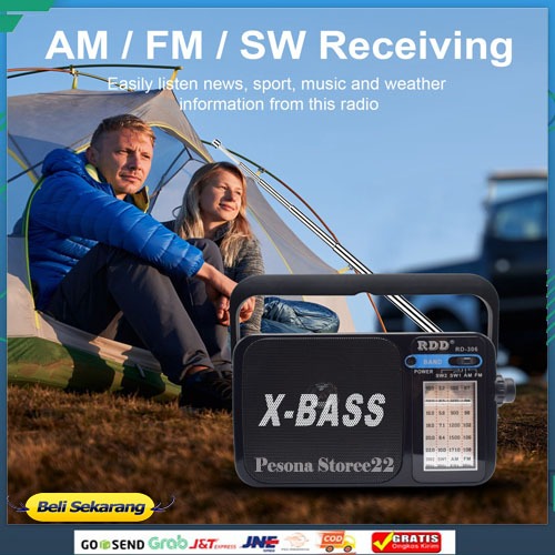 Radio Speaker FM/AM Portable Murottal Mini RD-306 Pocket radio Internasional Radio