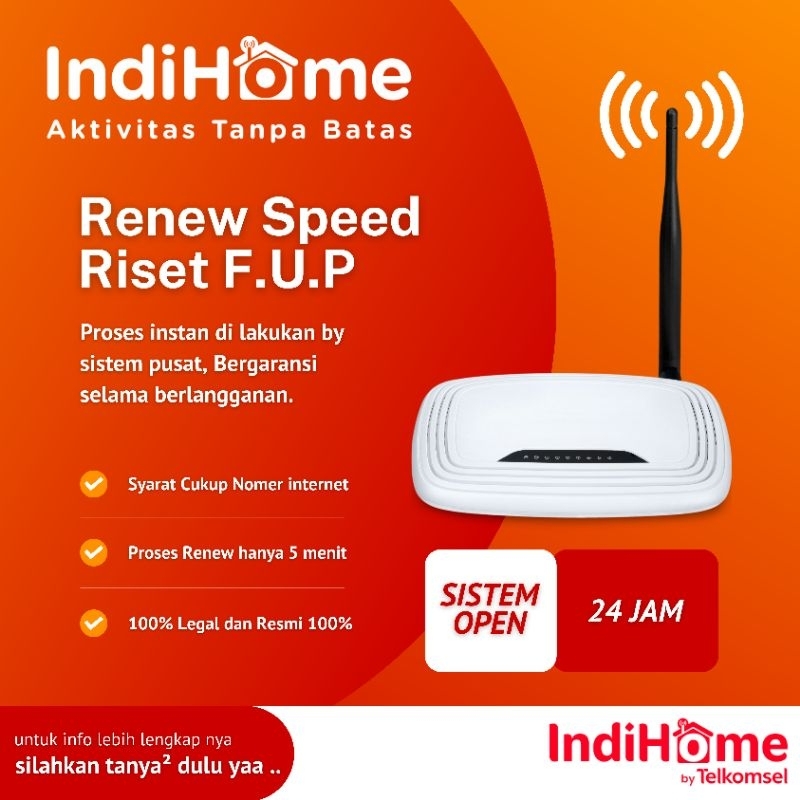 𝗥𝗲𝗻𝗲𝘄 𝗦𝗽𝗲𝗲𝗱 𝗜𝗻𝗱𝗶𝗛𝗼𝗺𝗲 | Reset Kuota FUP | Speed 20 - 300Mbps| Pulihkan Kembali Speed jadi 100% |
