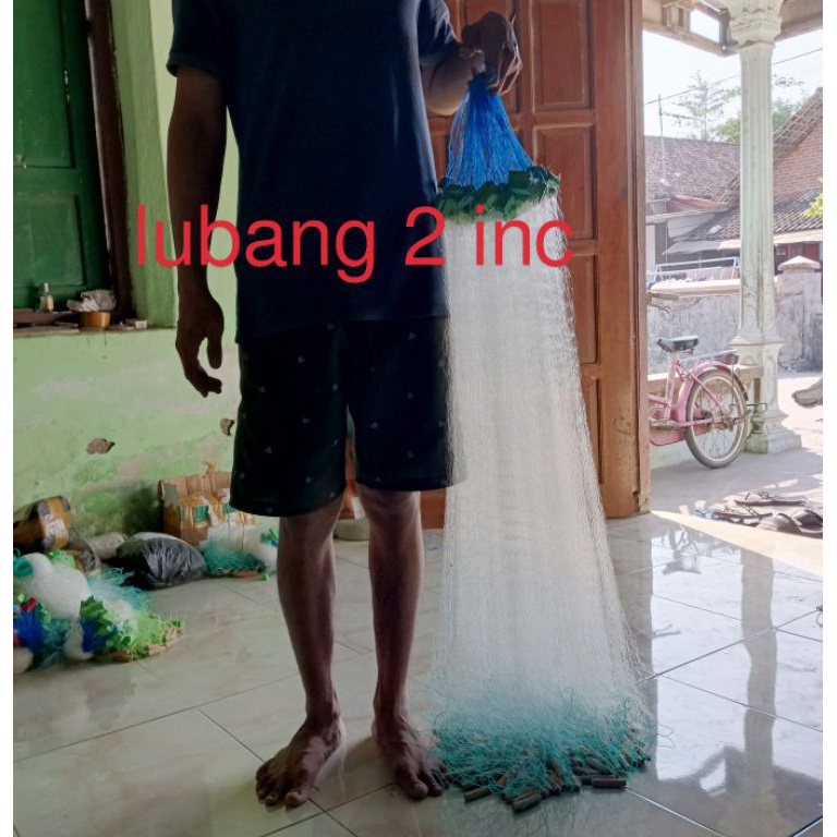 Termurah Jaring Ikan Siap pakai  panjang 1 meter