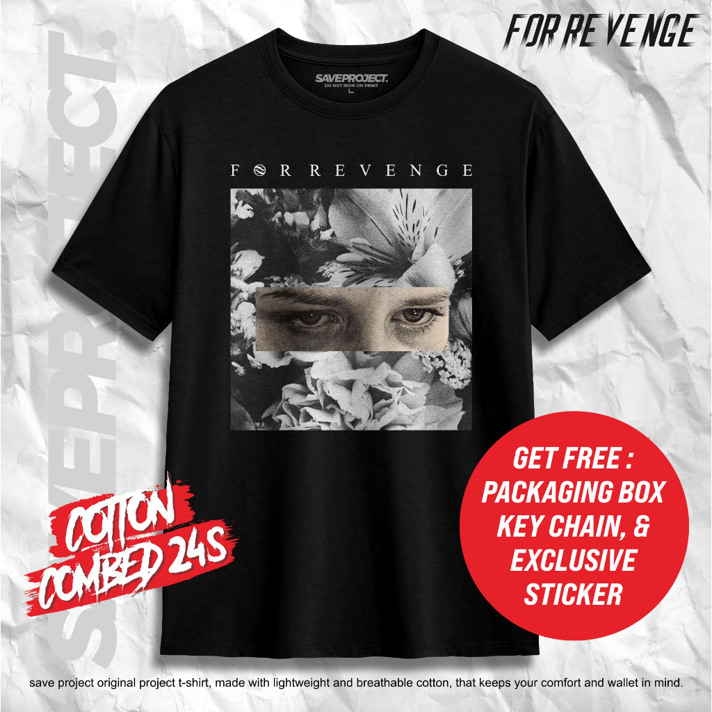 SAVE. Project | Kaos Band For Revenge "FLORAL" | Merchandise For Revenge | T-Shirt Kaos Distro