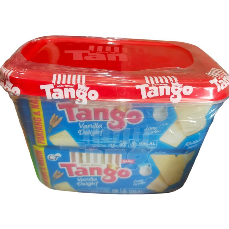 

Tango wafer vanilla delight kemasan toples sealware isi 20 pcs × 16g