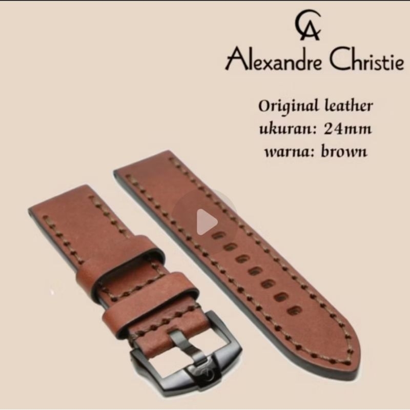 STRAP KULIT TALI JAM TANGAN ASLI ALEXANDRE CHRISTIE ORIGINAL LEATHER ASLI AC 9205 AC 6562 AC 6564 AC