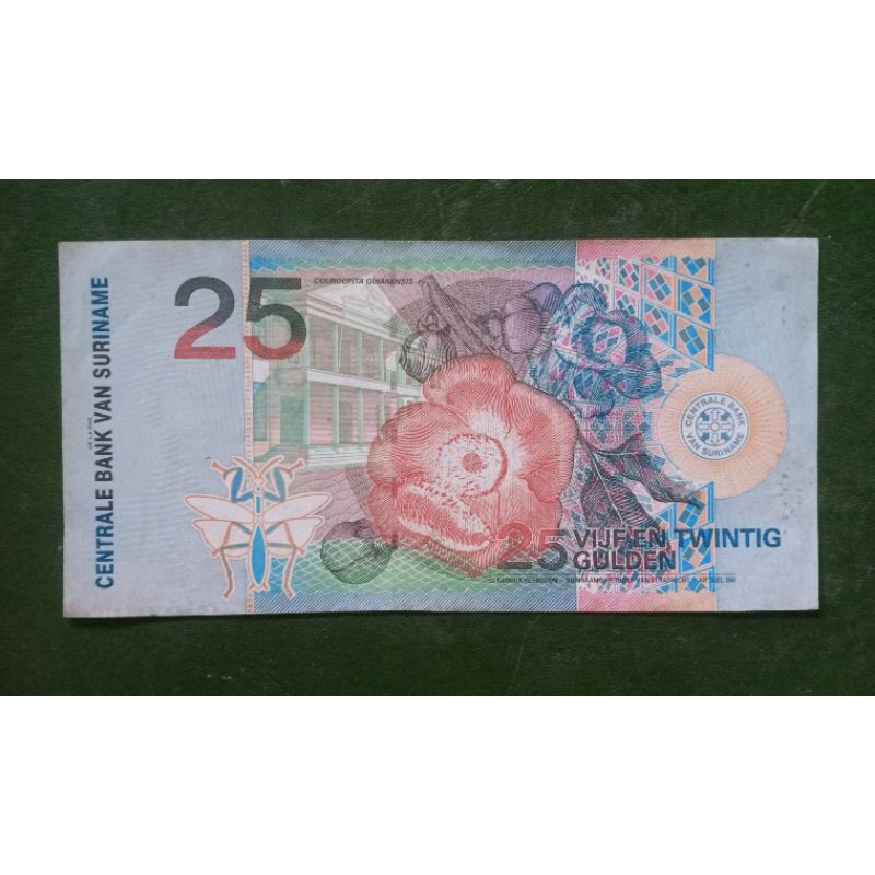 Suriname Uang Asing 25 Gulden Suriname 2000