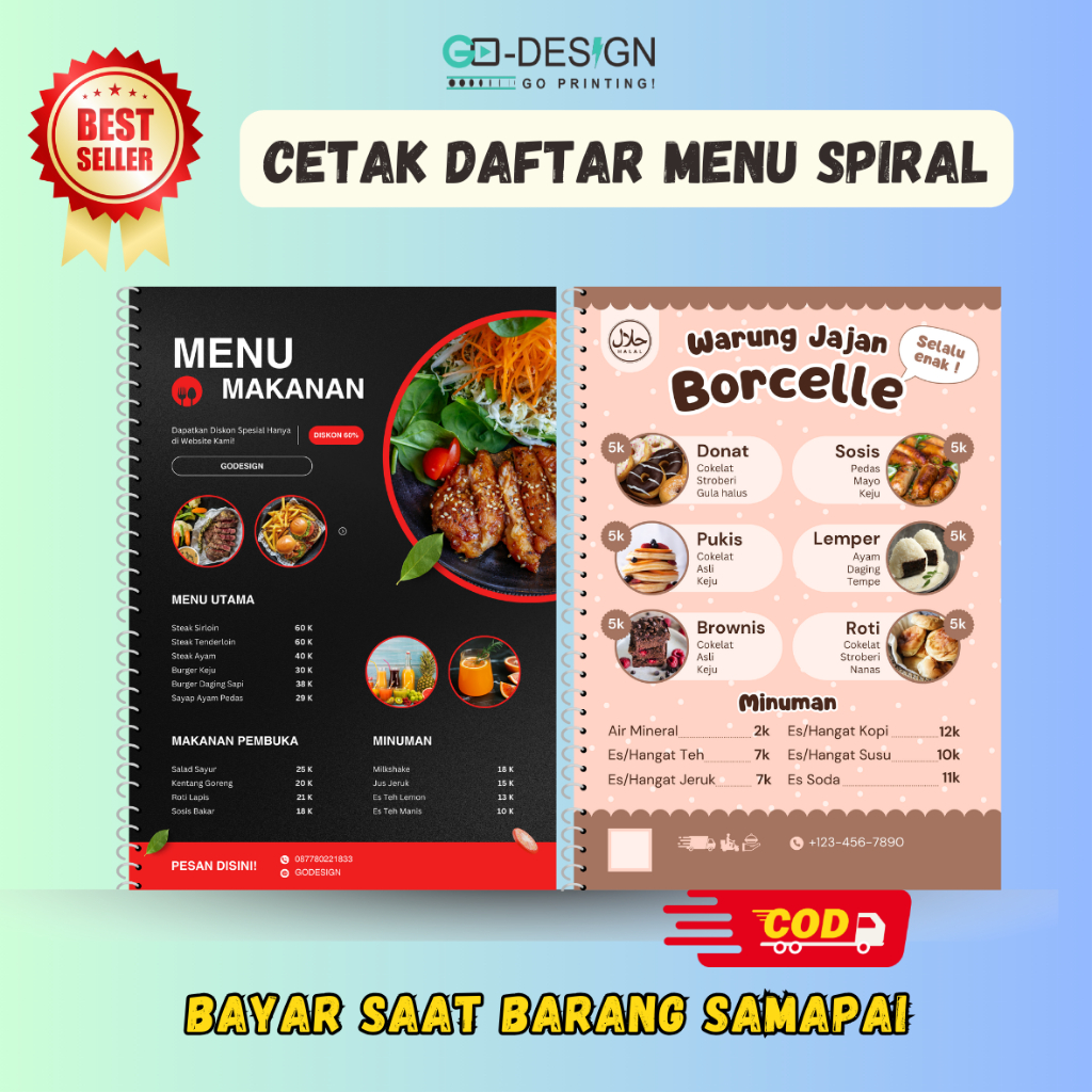 JASA CETAK MENU | Buku Menu | Katalog | Menu Makanan, Menu Minuman, Resto, Cafe