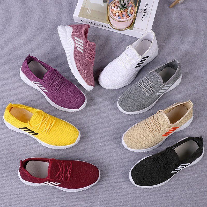 sneaker sepatu wanita olahraga hitam putih