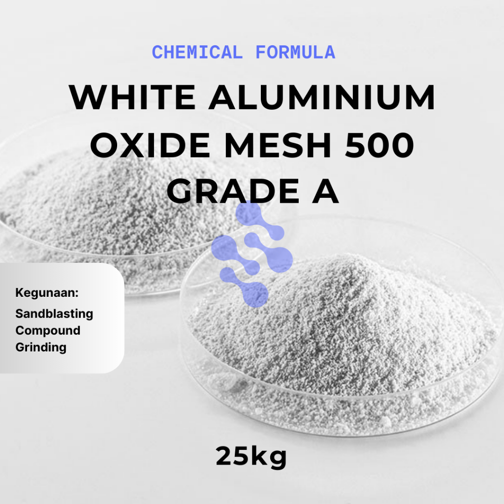 WHITE ALUMUNIUM OXIDE MESH 500 GRADE A 25kg, Aluminium Oksida Mesh Putih