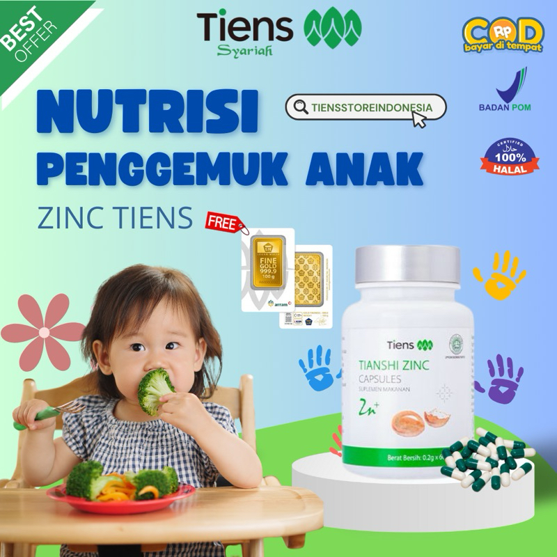 ZINC ANAK TIENS Multivitamin Penambah Nafsu Makan Anak