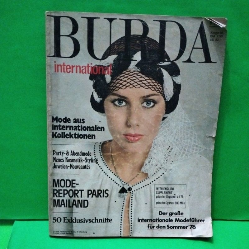 Majalah Mode Jadul 1976 Bahasa German- BURDA - Majalah Mode Korea