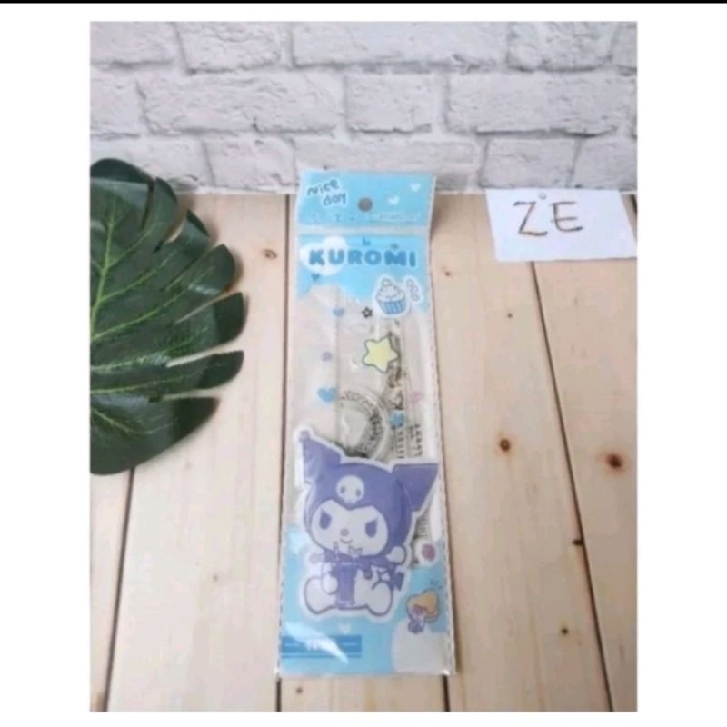 

1 set penggaris Dompet tebal perlengkapan alat sekolah