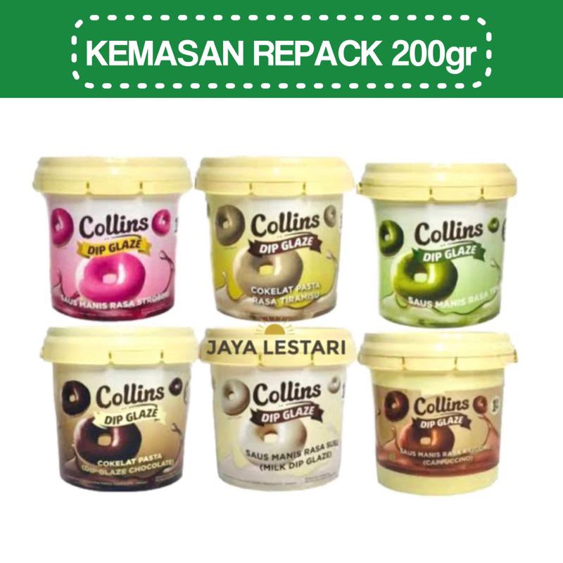 

Collins Dip Glaze (Repack 200g) (9 Varian Rasa)