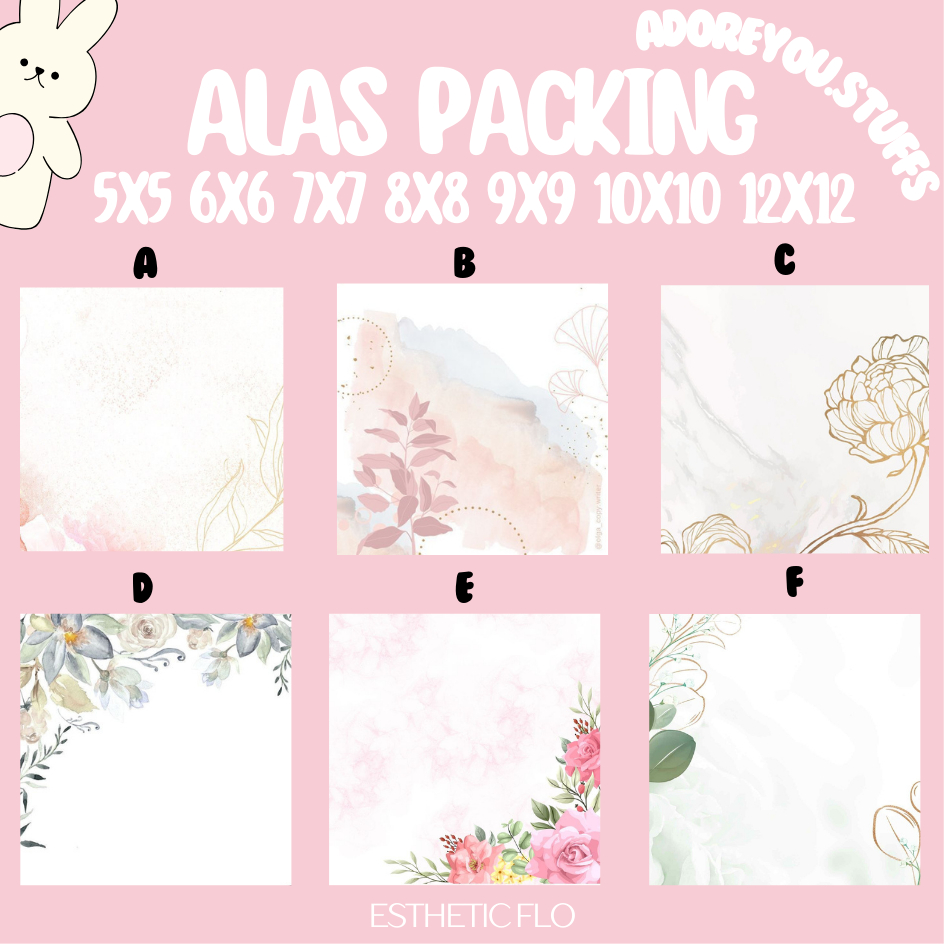 

[POLOS ESTHETIC FLO SERIES] [ FREE OPP ] ALAS PACKING PERSEGI / PETAK | ALAS PACKING KALUNG | ALAS PACKING GELANG | CUTE PAPER | KERTAS DUDUKAN | PAPER AKSESORIS | ALAS PACKING | ALAS PACK | ALAS PACKING PITA CRAFT | ALAS FREEBIES