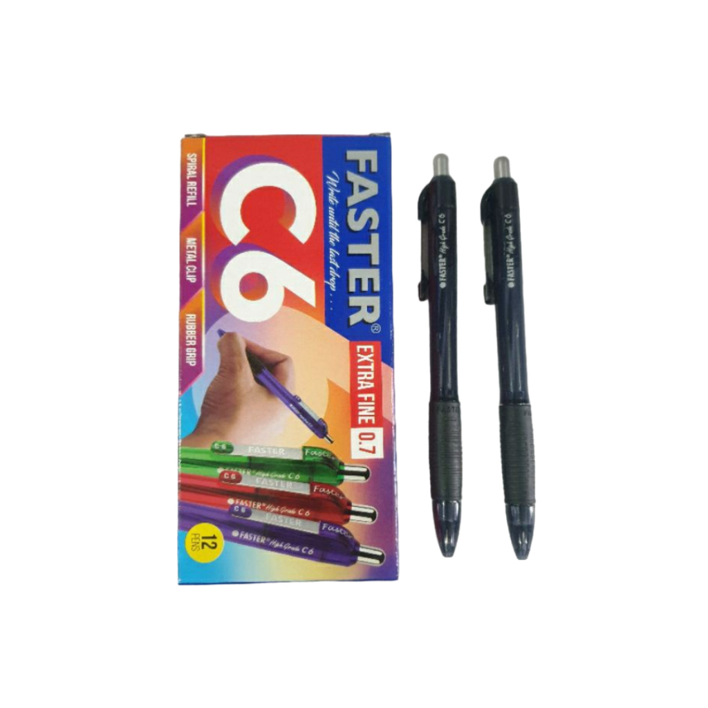 

Faster Ballpoint /Pulpen C6 ,0.7 mm isi 12 pcs - Black
