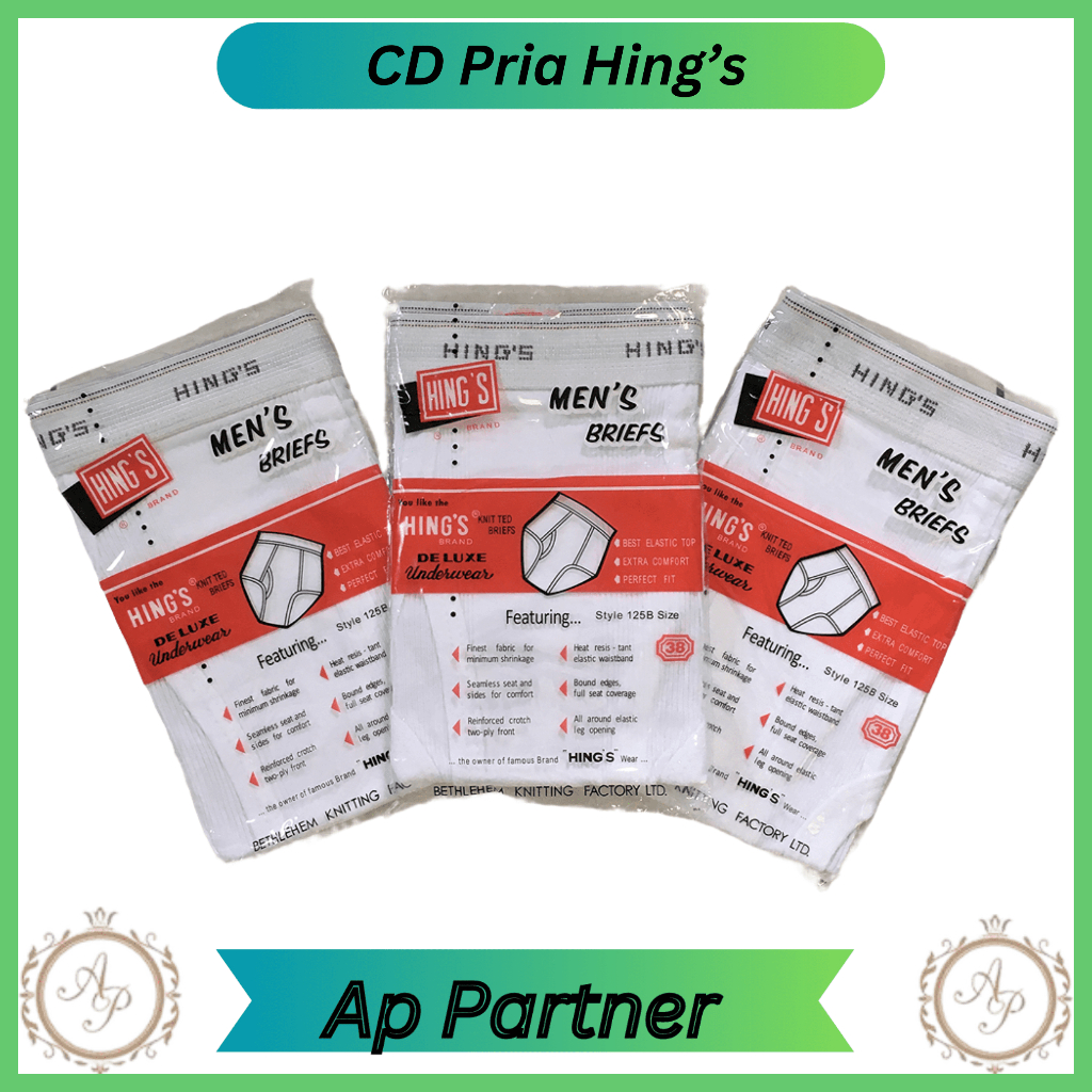 Grosir 6 Pcs Celana Dalam Hings Putih Polos Bahan Katun Adem Nyaman | Celana Dalam Pria Dewasa Hings