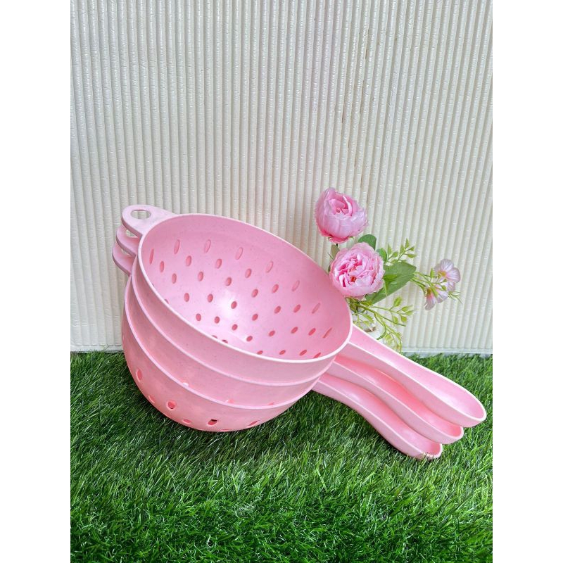 SARINGAN CUCI SAYUR/BUAH MOTIF STRAWBERRY PINK