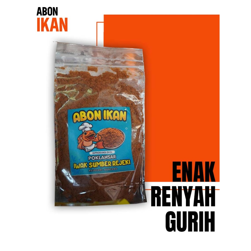 

Abon IKAN iwak sumber Rejeki Enak , GUrih 100gr| Abon Ikan HALAL