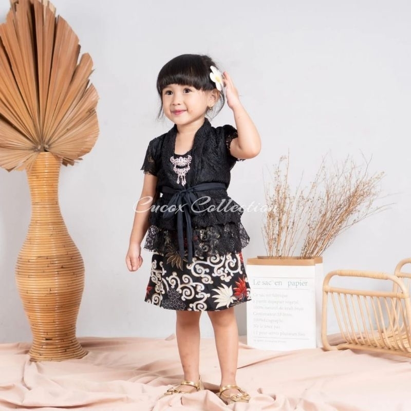 Kebaya anak perempuan modern free bando 1-7 tahun kebaya kutubaru anak setelan baju anak perempuan s