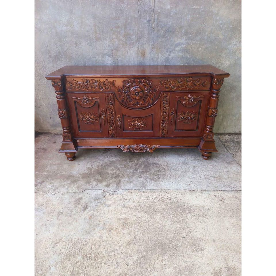 BUVET TV BUFET TV KONSOL TV KAYU JATI PANJANG 1,5 METER