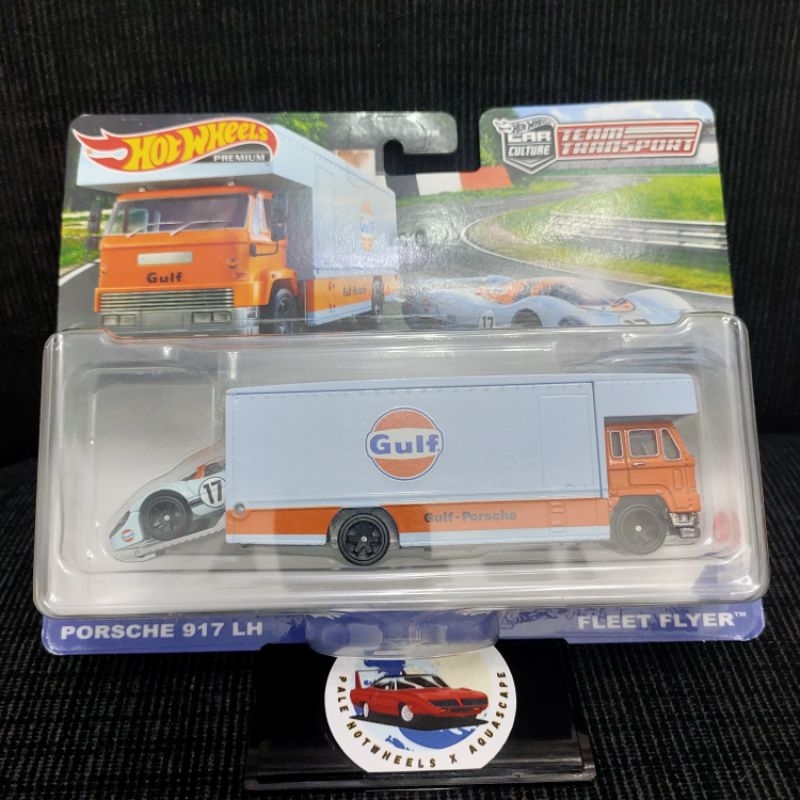 HOT WHEELS TEAM TRANSPORT PORSCHE 917 LH FLEET FLYER GULF