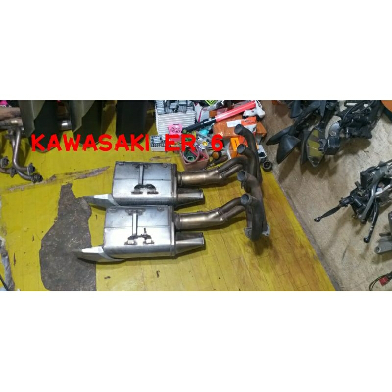 knalpot full system kawasaki er 6 n er6f original second copotan