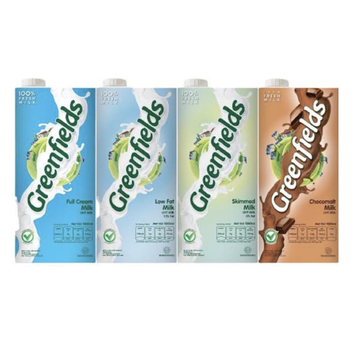 

Greenfields full cream / coklat / low fat UHT 1 liter