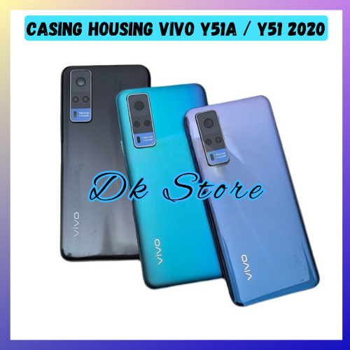 Cassing Hp VIVO Y51A Y51 2020 || Tulang Tengah Bezel Bazel Middle Frame Tutup Mesin plus Backdoor