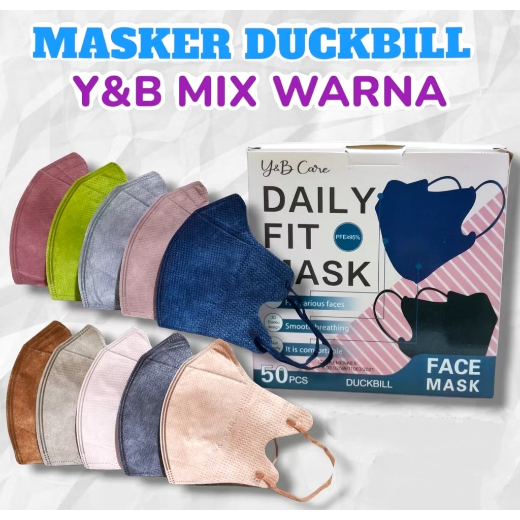 Masker Duckbill Mix Warna Y&B Care