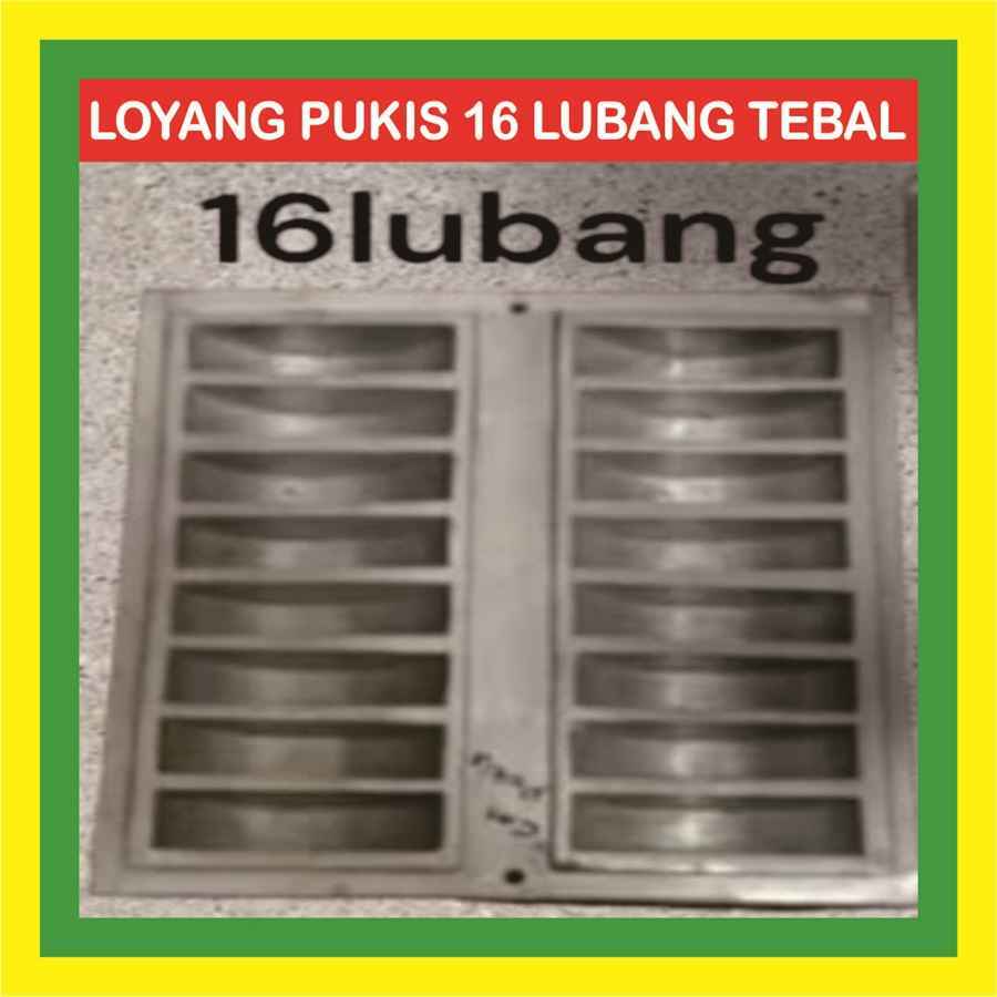 Cetakan Loyang Pukis Pancong Bandros 16 Lubang Tebal Kue Gandos Khusus Anti Lengket Besar