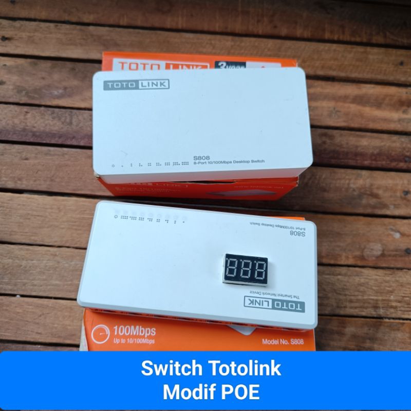 Switch Hub Totolink S808 Sudah Modif POE 8 Port LAN (BARU)