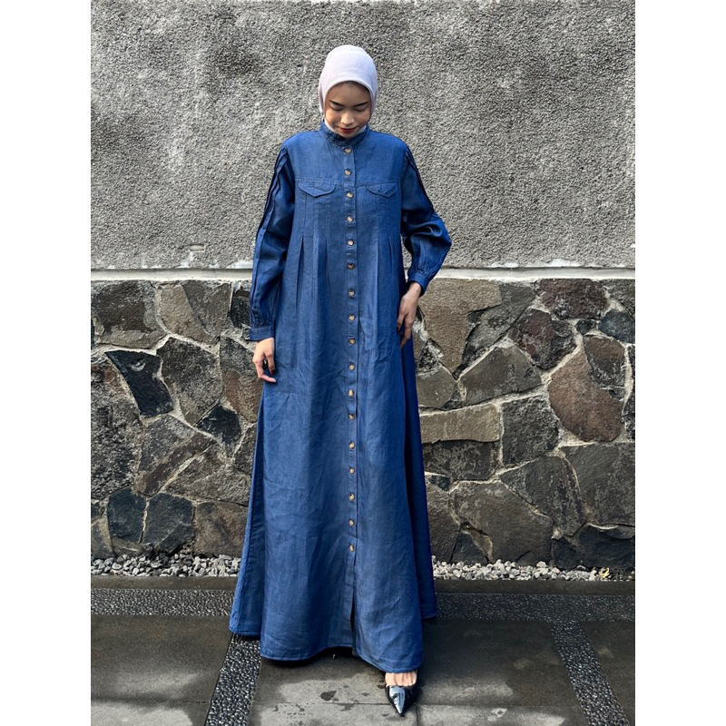 DIDEN GO Gamis JUMBO Qiyya Dress Denim Collection