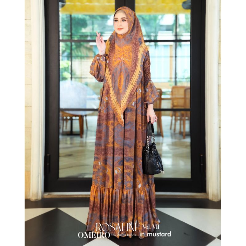 New Collection Omeiro Syar'i Premium Roseline Series Vol VII Gamis Syar'i Mewah Dan Elegant Limited 