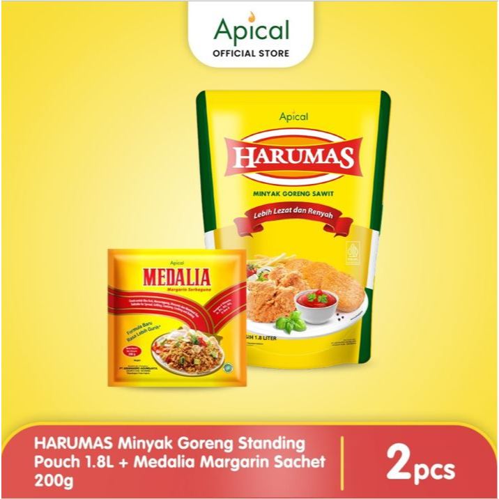 

HARUMAS Minyak Goreng 1.8L + Medalia Margarin 200Gr