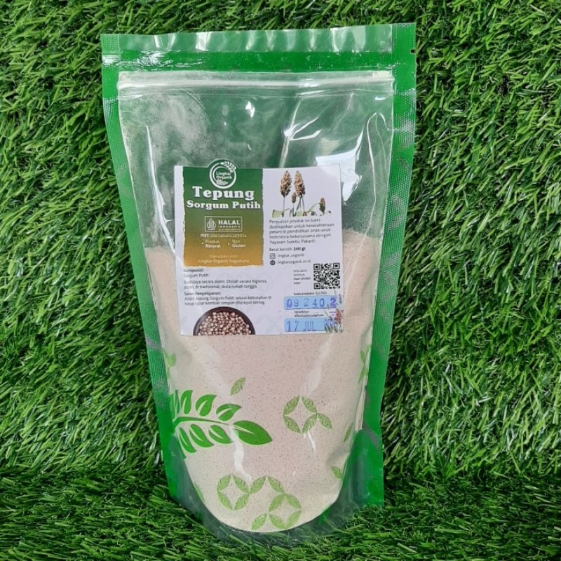 

Tepung sorghum putih Lingkar Organik 500gr