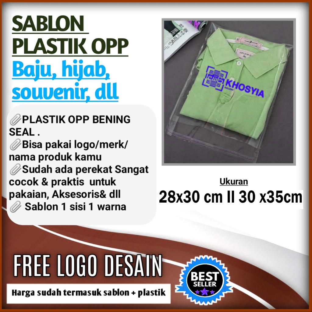 

plastik opp baju 28 & 30 cm