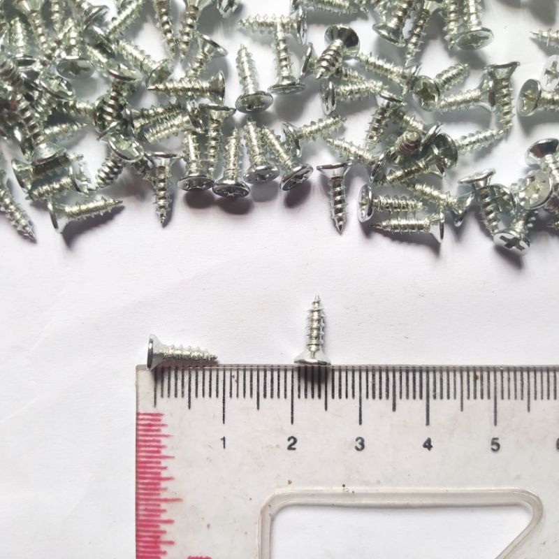 (100 pcs) sekrup skrup baut kecil 10mm 10 mm