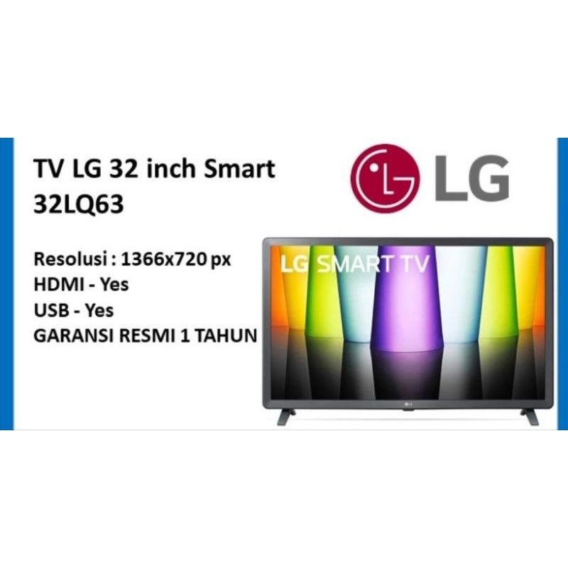 LG SMART TV 32 INCH 32LQ63 TERMURAH