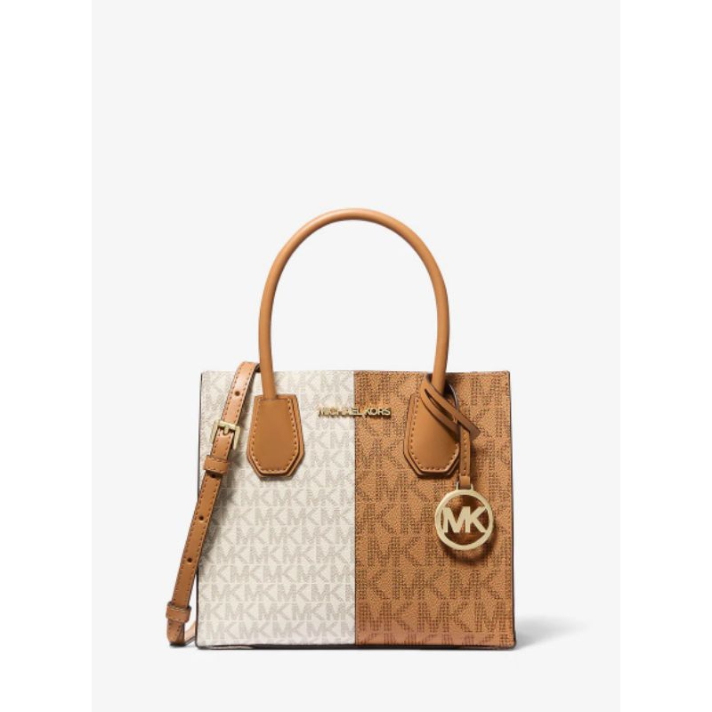 mk Mercer Medium Two-Tone Logo Crossbody Bag (DEER MULTI) n