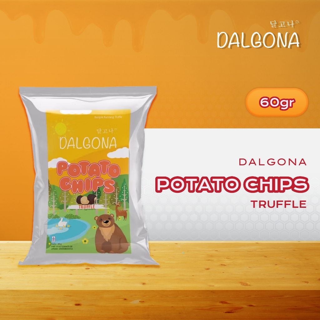 

Dalgona Potato Chips Rasa Jamur Truffle Premium / 60 gr /1pcs / Kripik Kentang Rasa Jamur Truffle aroma Premium dan Mewah / Best Seller