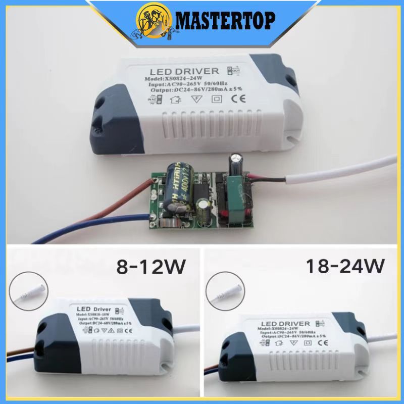 Driver Led 8-12W,12-18W,18-24W  Adaptor Transformator Lampu Langit-langit Driver LED Lampu Strip Day