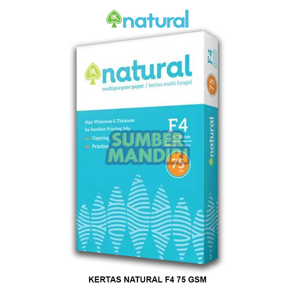 

Kertas HVS NATURAL F4 75 GSM Kertas Fotocopy [1 RIM]