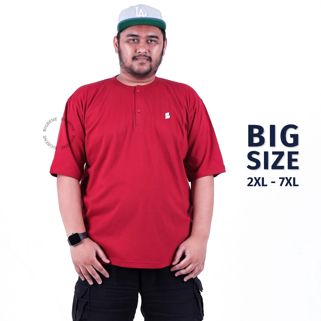 BIGBENE Kaos Jumbo Pria LD 150 140 130 120 Baju Laki Laki Big Size XXL - 7XL Kiano Marun