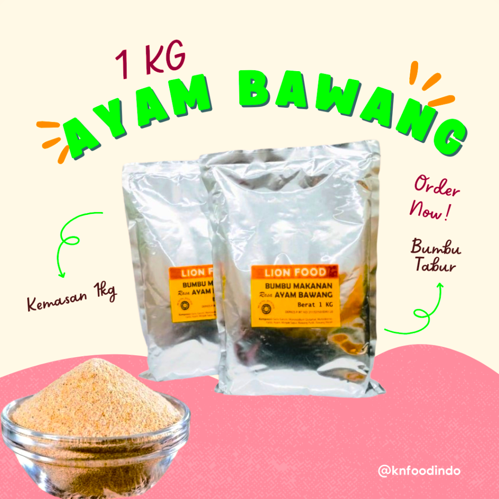

Lion Food BUMBU TABUR ALA SHIHLIN Rasa Ayam Bawang Kemasan 1 KG