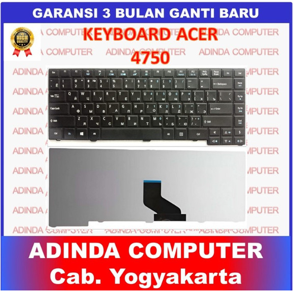 Keyboard Acer Travelmate 4750 4750G 4750Z 4750ZG TM4750 hitam