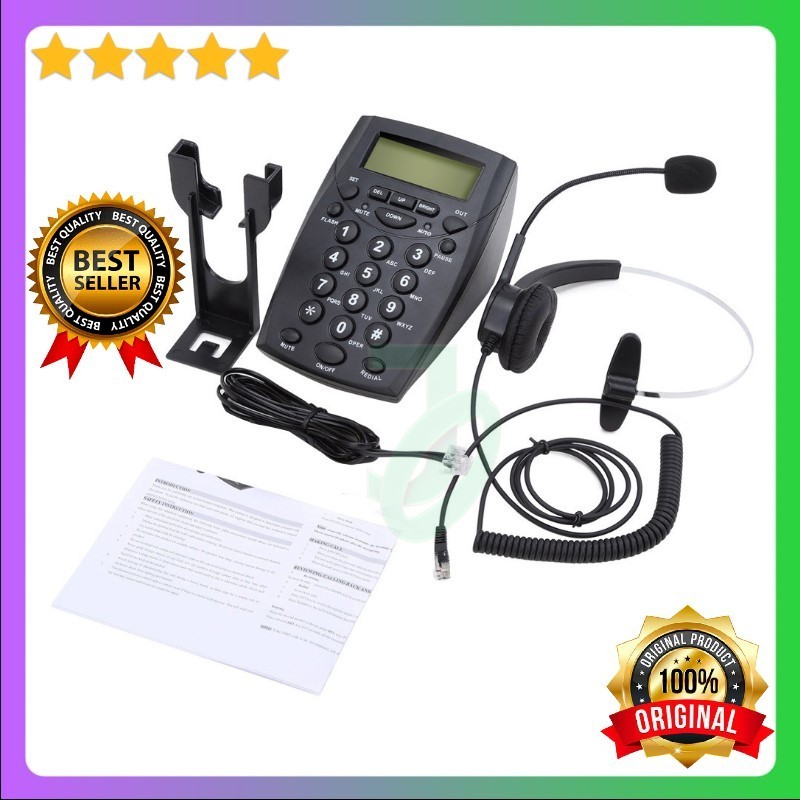 Telephone Desk HT800 Dengan Headphone Call Center Voicejoy VH500