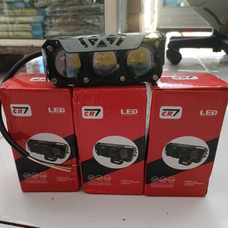 lampu tembak SQL 3 mata CR7 LAMPU SOROT LED 3 MATA CR7