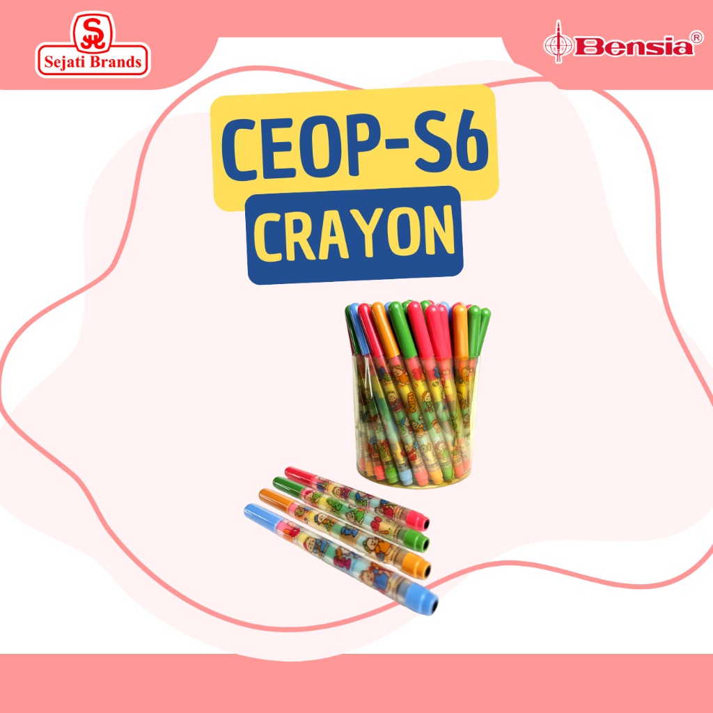 

Bensia Crayon Susun Ceop-S6 (Isi 4 pcs) - Alat Mewarnai Anak