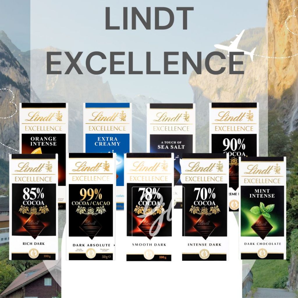 

Lindt Excellence Chocolate 100g Cokelat Batang Swiss 1 Pcs