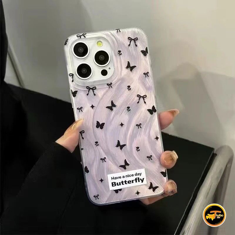 SS964 Case For XIAOMI REDMI NOTE 7 8 9 10 11 11S 12 13 PRO POCO M3 M6 X6 X3 PRO Purple Butterfly Bow